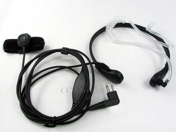 

walkie talkie 2-pin fbi security throat microphone mic earpiece headset for two way cb radio motorola cp040 cp125 cp200 cp140 ep450 gp3001
