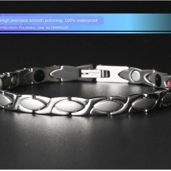 

титана нержавеющей магнит германит и fe из нержавеющей стали магнитный браслет титана стали магнит германит мужского и женского пола магнитн, Golden;silver