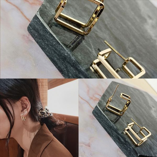 

fzt logo with up light blue earring couples earring andletter designer earrings des boucles d'oreilles for women engagement wedding lux, Golden