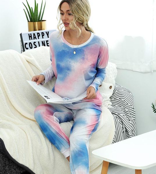 

new women's explosive style loose printing long-sleeved casual suit, Gray