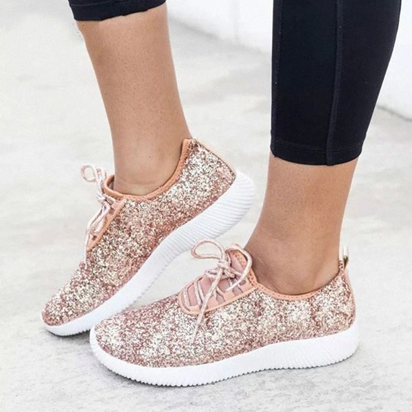 

vulcanized shoes women casual shoes women glitter sneakers bling white sneakers lace-up sparkly shoes zapatos mujer 2020 #rr4b