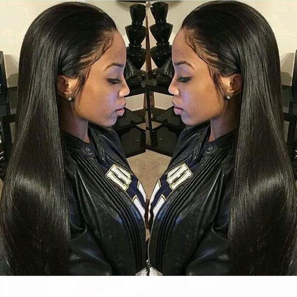 

brazilian full lace wigs human hair wigs straight 150% density 360 lace front wig remy black hair for black women