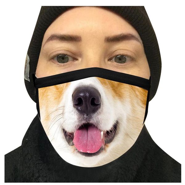 

1pc funny animal print protective mask washable reusable fabric cotton face mask dustproof protective mask mascarilla wmtjrk bdesybag