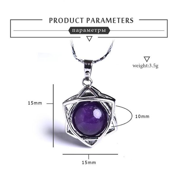 

1 pc fashion natural crystal pendant ball colorful natural gemstone pendant cure crystal point home decoration party qylnmp, Black
