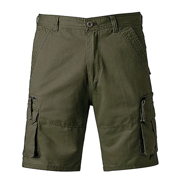 

men tactical shorts cotton multi-pocket army quick-drying breathable cool military overalls casual multi-pocket combat overalls 1027, White;black