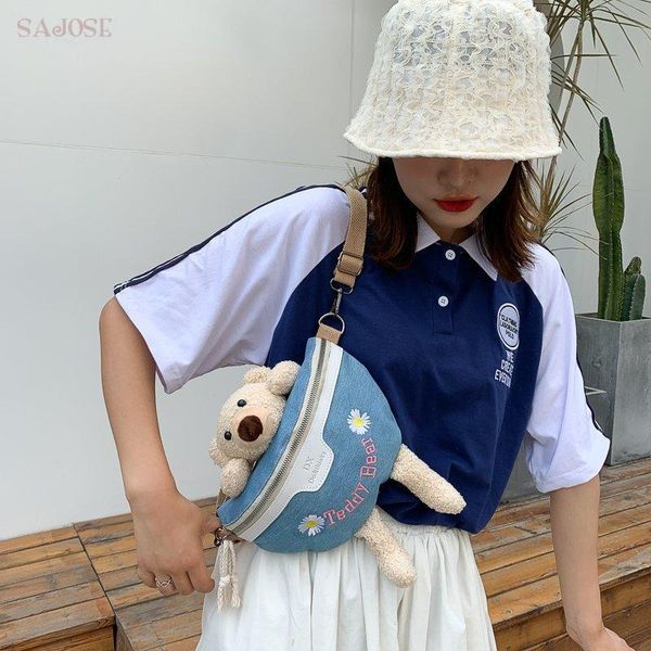 

women lady handbags classic chest bags trend famale handbag wasit cute crossbody sweet girl canvas shoulder bag for girl