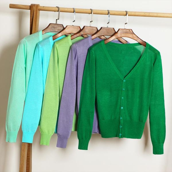 

2019 лучшие продажи лето новые тонкие с длинным рукавом v шеи женский трикотажные топы пальто вскользь короткие сплошной цвет женщина свитер, White;black