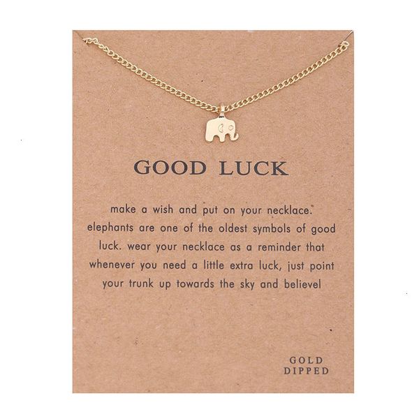 

with dogeared choke necklace beauty60 card styles golden silver color good luck elephant pendant noble choker valentine christmas gift