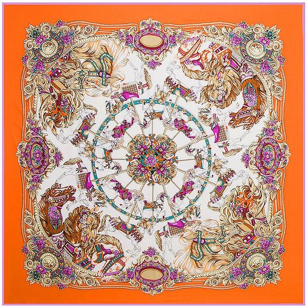 

130см марка женщина карусель paisley печать шаль саржевого шелковый шарф площадь шарф бандан женщина оголовье хиджаб шарфы обертывание sqcta, Black