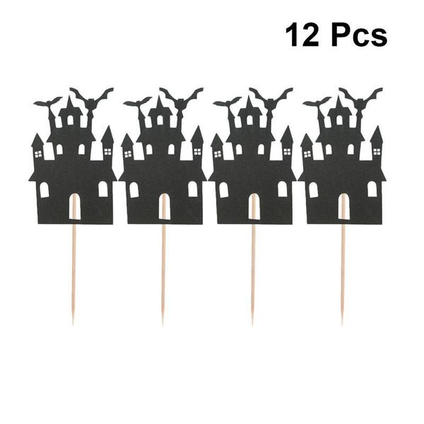 

16 style halloween cake ers castle pumpkin ghost witch spider pick paper cupcake decor party supplies for halloween party a3 bbyvye