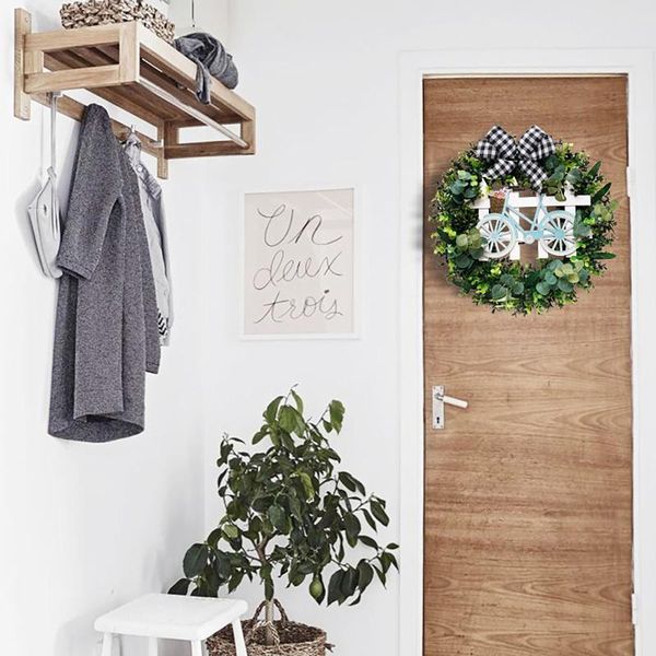 

decorative flowers & wreaths manual easter simulation garland wreath artificial flower home window front door decoration pendant
