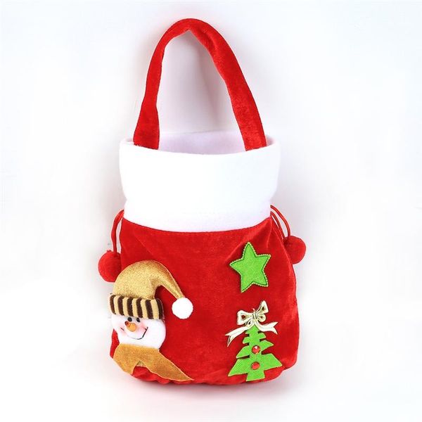 

gift wrap christmas decorations high-quality gold velvet bag santa