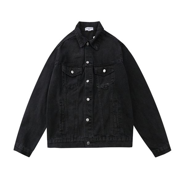 

20ss new printed denim jacket autumn men's casual jacket sports hoodie long sleeve zipper trench coat men's round neck kk2, Black;brown