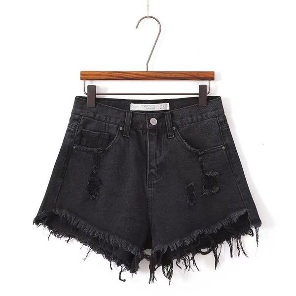 

black short with holes and rough ees c165-722, Blue