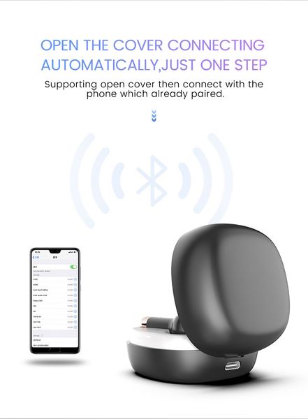 

2020 new factory direct sell oem tws 5.0 hif bass wireless earbuds headsets headphone in ear type-c case blue tooth earphone