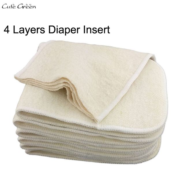

4 layers hemp cotton diaper insert fits baby pocket cloth diaper nappy liner super absorbent diaper inserts for baby nappies 1016