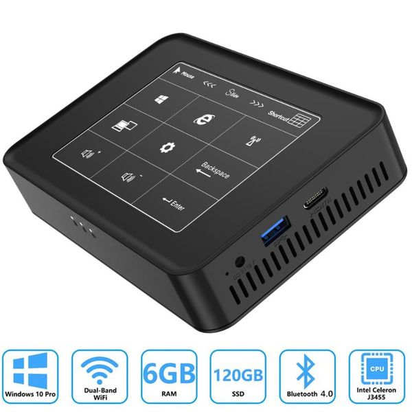

mini pc windows 10 home/pro mini computer celeron j3455 6g 128g 256g 512g 1tb 2.5 inch ssd/msata wifi 4k linux windows pc