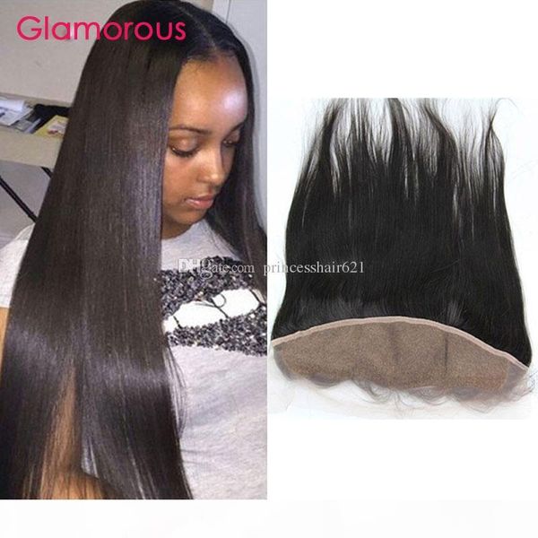 

glamorous human hair lace frontals natural black straight hair lace frontal closures brazilian peruvian indian malaysian virgin hair frontal, Black;brown