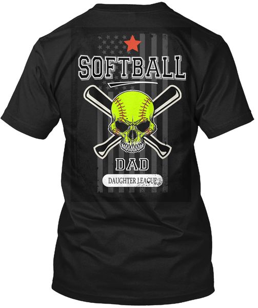

softball dad - daughter league popular tagless tee t-shirt100% cotton sport hooded sweatshirt hoodie