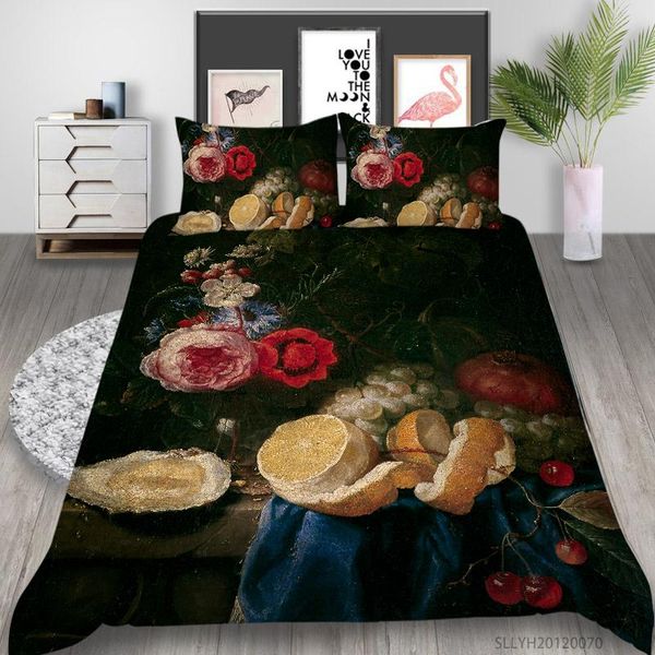 

bedding sets luxury duvet cover set colourful painting print king  full double single size polyester bedclothes