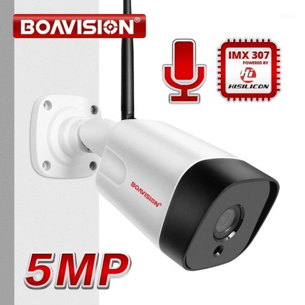 

hd 5mp wifi wireless ip camera 1080p cctv wi-fi camera outdoor onvif alarm 2-way audio tf card slot 6*array led ir 20m camhi1