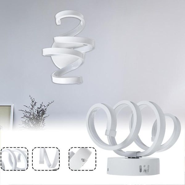 

wall lamp 9w 85v-265v modern minimalist lamps living room bedroom bedside led sconce wave shape aisle lighting decoration