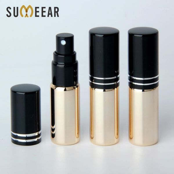 

20 pieces/lot 5ml portable mini aluminum perfume atomizer uv glass refillable dispenser spray bottles cosmetic containers1