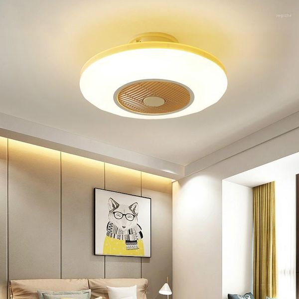 

ikvvt modern led ceiling fan with light creative d50cm acrylic fan lamp for dining room with remote control abanicos de techo1