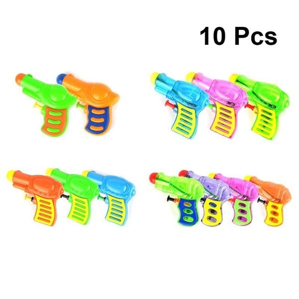 

10pcs mini toy summer beach playing game fun water pistols soaker guns squirt guns water guns for water fight seaside y200728