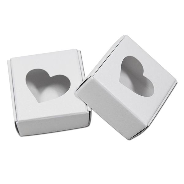 

5.55.52.5cm kraft paper white party box wedding gift packing box package candy chocolate jewelry diy soap bakery cake cookies h bbyibl