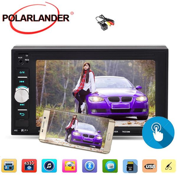

6.2"2 din car radio mirror link for android phone oto teypleri camera/dvr touch screen bluetooth stereo mp5 automagnitol