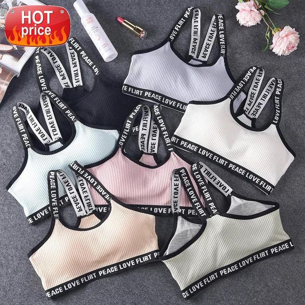 

sports bra women push up high elastic girl deportivo mujer for fitness female yoga bra sport letters  haut femme #mo9z, White