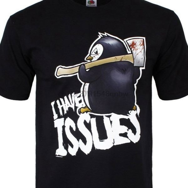 

psycho penguin t shirt i have issues mens black t shirt novelty cool mens short sleeve tshirt 033164 sport hooded sweatshirt hoodie