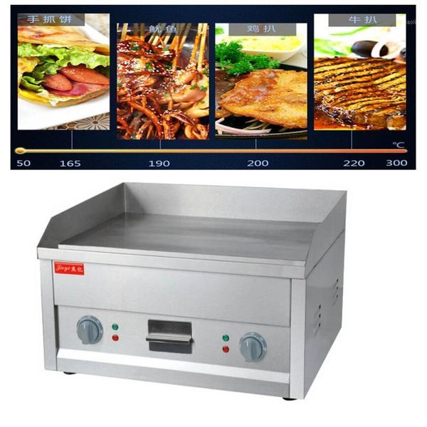 

220v electric contact grill stainless steel flat and grooved electric griddle grill (flat plate) fy-6101