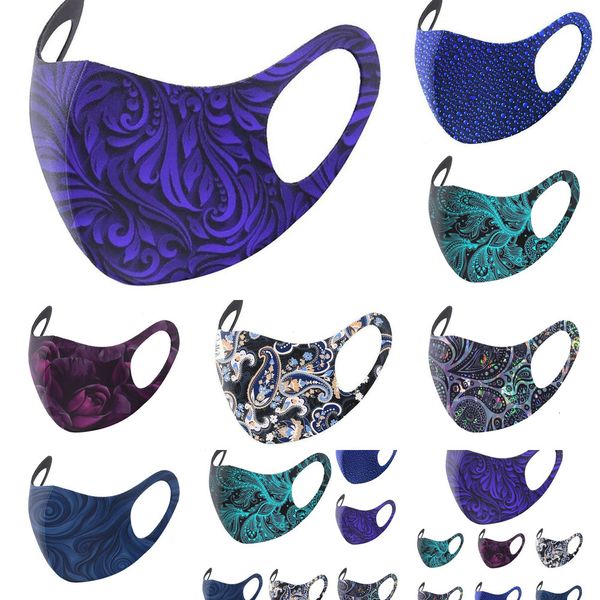 

face us blue stock masks fashion designers foreign trade style breathable ice silk multicolor printing thin section odzgt