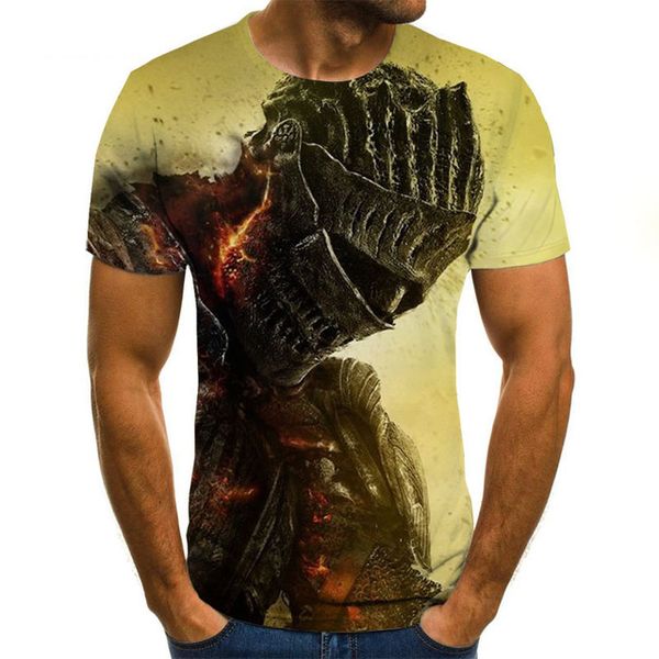

new futuristic mecha summer cool 3d print shirts anime horror hentai men clothing