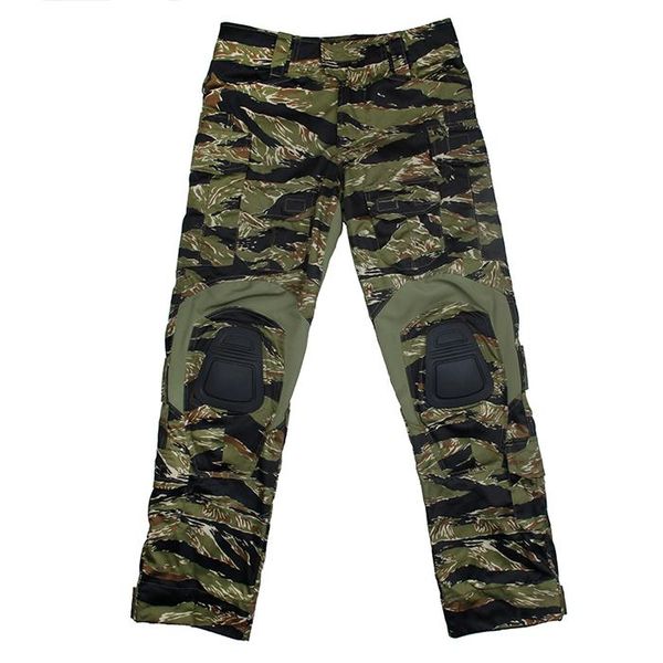 

men g3 combat tactical pants camp trousers+knee pads tmc2901, Black;blue