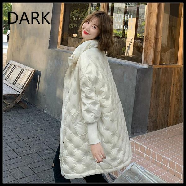 

shiny polka dot lightweight down jacket women casual bright color polka dot white duck down mid-length new 2020 winter jacket, Black