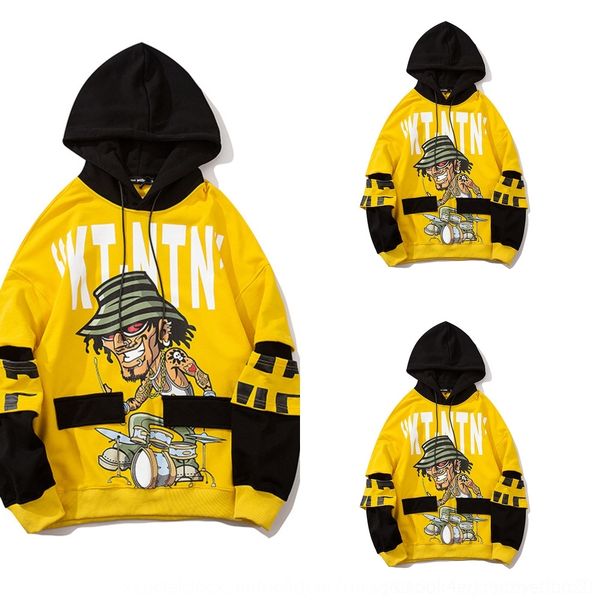 

ihhyg autumn and 2020 high street lovershoodie loose fashion men's winter women's printed national sports casual hoodie lyppj, Black
