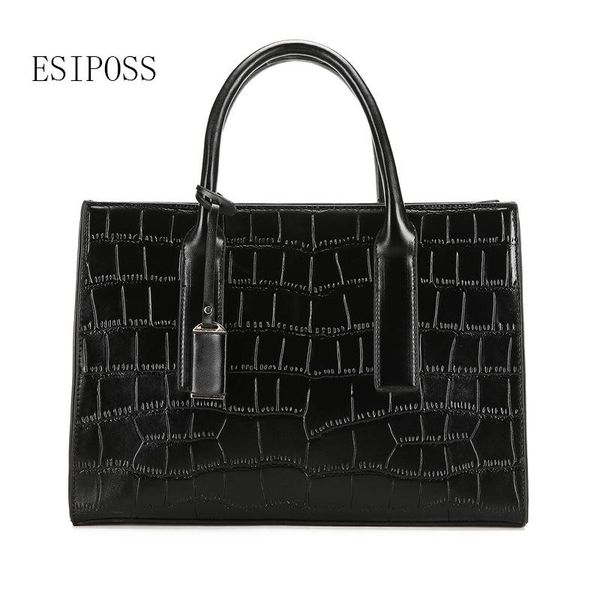 

2020 winter new stone pattern pu leather women messenger bag retro style women leather bag shoulder female totes handbag