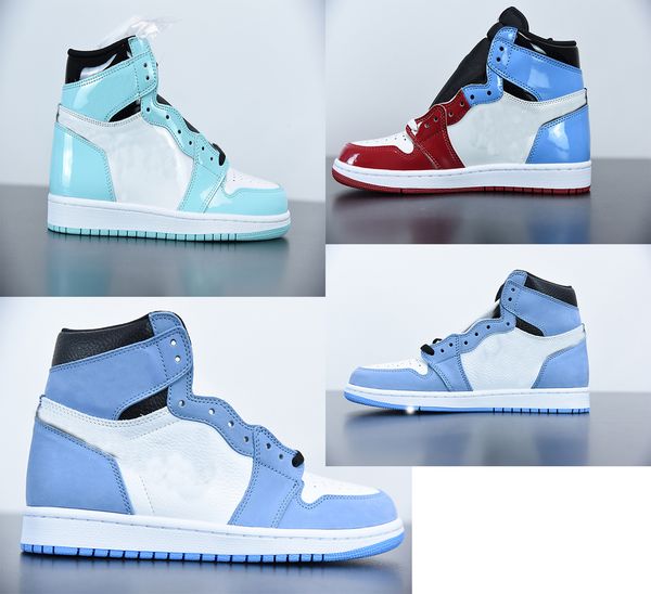 

with box 2020 mens and womens basketball shoes sneakers 1s shadow banned white university blue for men sports shoes us5.5-12