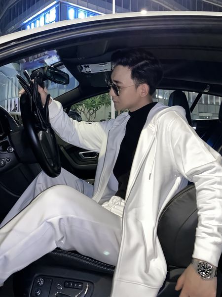 

daio ethan korean design men's hoodie solid coat letter print loose jacket