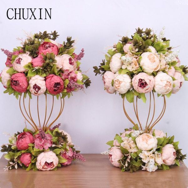 

decorative flowers & wreaths custom artificial flower ball wedding decoration fake scene road welcome table home pography props1