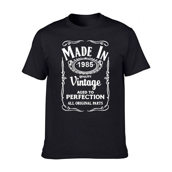 

смешные новый тридцать пятый день рождения урожай 1985 35 years old t shirt мужчины с коротким рукавом рубашки tshirt camiseta марка спорта
