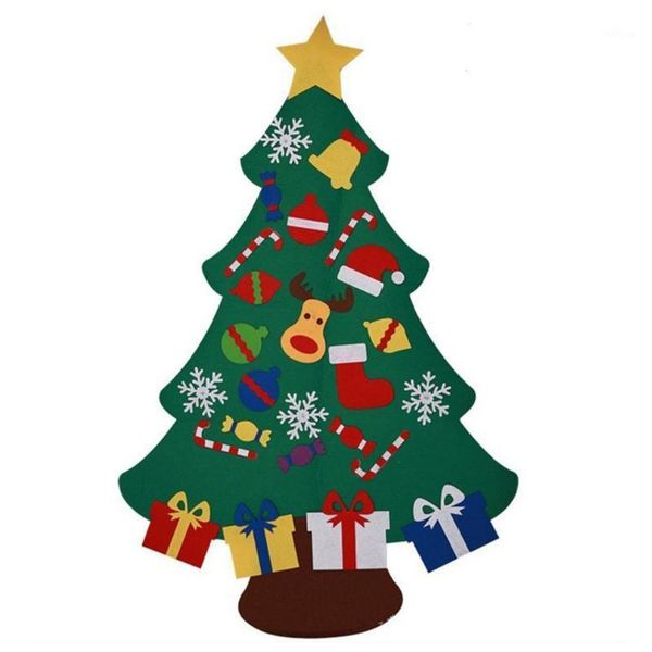 

children diy christmas tree handmade felt cloth christmas tree felt stereo smooth cutting1
