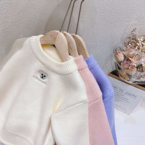 

new strawberry xiaobao korean 2020 winter children's sweater, Blue