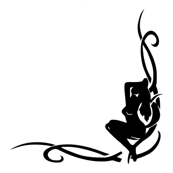 

the girl in the corner funny car sticker personality decal car truck motorcycle sticker color can be customized, 19cm*19cm