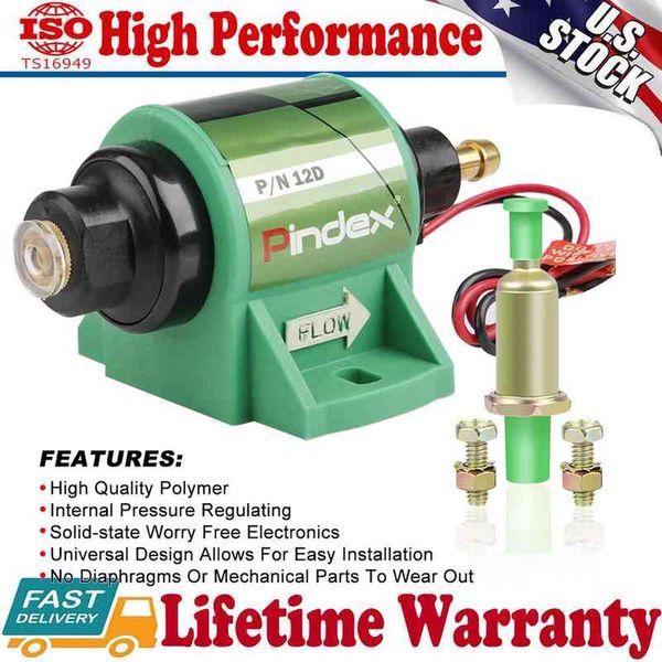 

electric diesel fuel pump 12v petrol 35gph 4-7psi low pressure 5/16" universal