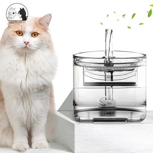 

automatic pet fountain cat water fountain new transparent quiet usb dog drinking drinker health pet drinking dispenser1