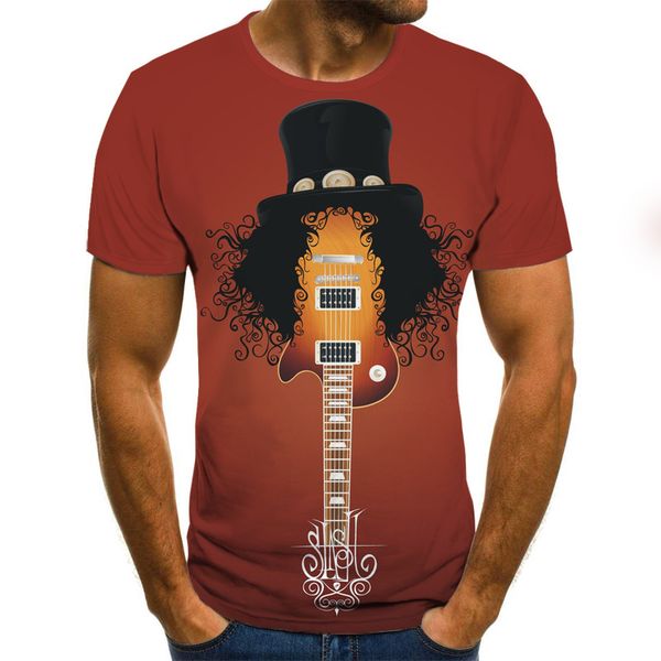 

music 3d guitar print gothic anime clothing 3d print shirts plus size funny comics men clothing